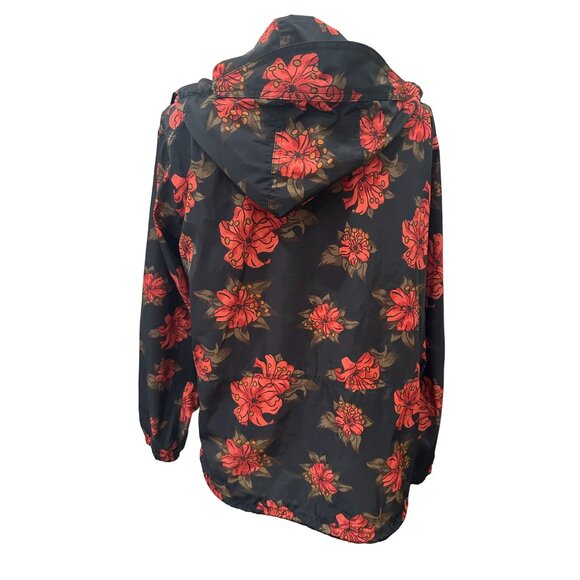 COACH Floral Windbreaker Hoodie Jacket Size Small - Picture 9 of 13